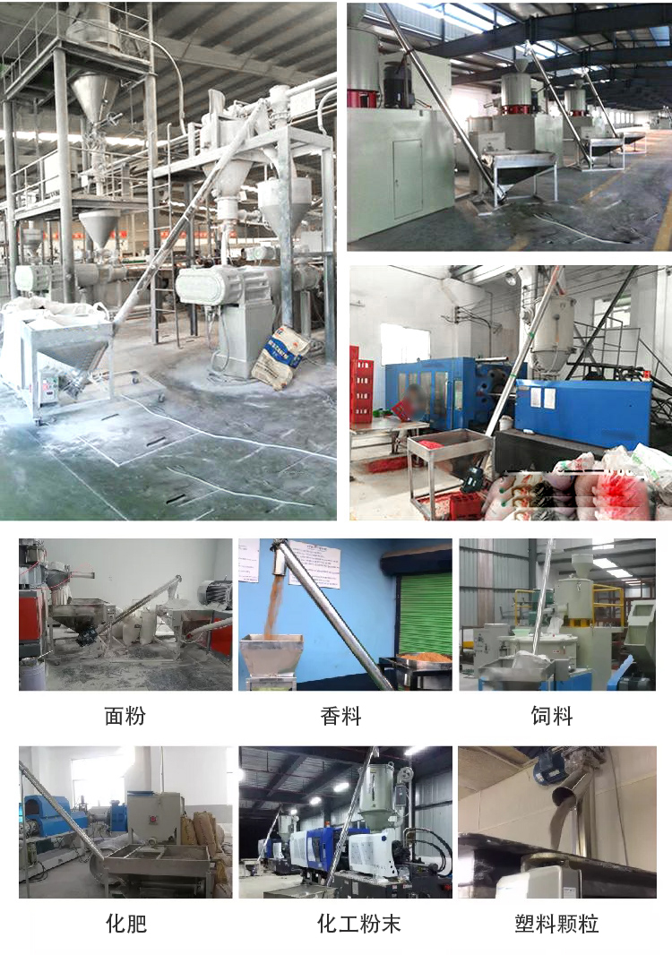 傾斜螺旋輸送機(jī)適用范圍：建材行業(yè)，化工行業(yè)，電力行業(yè)，煤炭行業(yè)，食品行業(yè)，造紙行業(yè)等