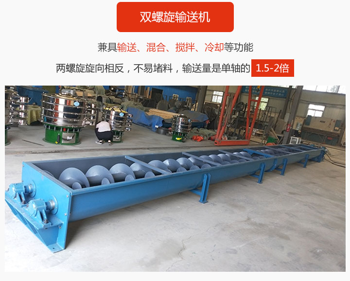 雙螺旋輸送機(jī)具備混合、攪拌功能